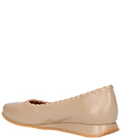 L'Amour Des Pieds Tiffanie Leather Mini Wedge Ballerina Flats