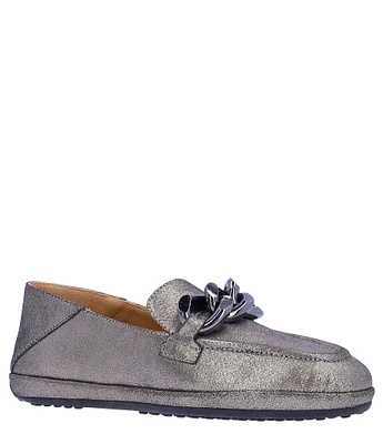 L'Amour Des Pieds Yozey Suede Chain Platform Driver Loafers