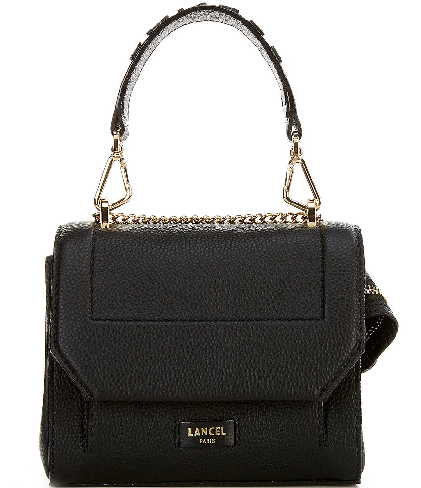 LANCEL Ninon de Lancel Small Gold Metal Shoulder Bag