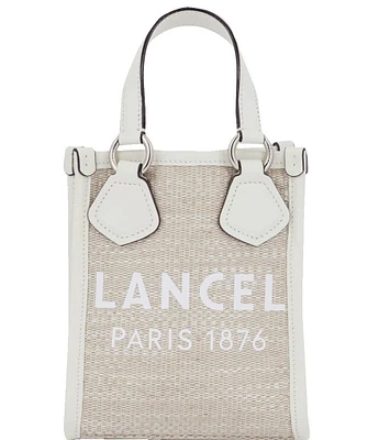 LANCEL Summer Mini Vertical Silver Hardware Tote Bag