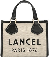 LANCEL Summer Small Zip Gold Hardware Tote Bag