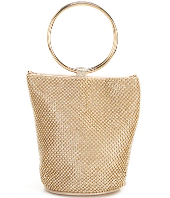 Landry Crystal Mesh Top Handle Clutch