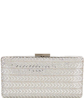 Landry Crystal Sheet Minaudiere Clutch