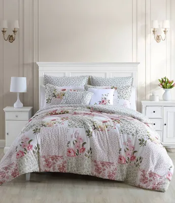 Laura Ashley Ailyn Patchwork Floral Comforter and Pillow Set