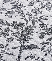 Laura Ashley Amberley Daybed Floral Toile Print Quilt & Sham Set