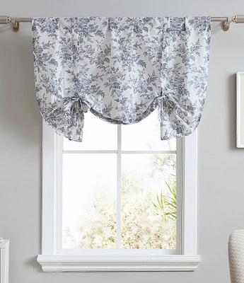 Laura Ashley Annalise Floral Tie Up Designer Window Valance