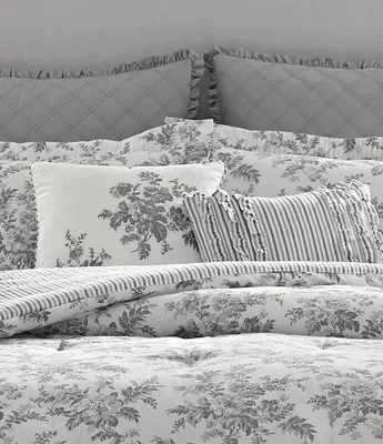 Laura Ashley Annalise Floral Reversible Duvet Cover & Sham Bonus Set