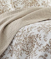 Laura Ashley Bedford Brown Floral Toile Quilt Mini Set
