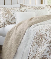 Laura Ashley Bedford Brown Floral Toile Quilt Mini Set