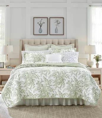 Laura Ashley Bedford Sage Reversible Quilt Mini Set