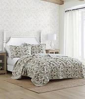 Laura Ashley Bramble Floral Cotton Reversible Quilt Mini Set