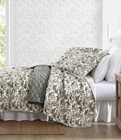 Laura Ashley Bramble Floral Cotton Reversible Quilt Mini Set