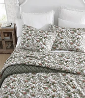 Laura Ashley Bramble Floral Cotton Reversible Quilt Mini Set