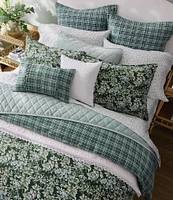 Laura Ashley Bramble Floral Green 7-Piece Reversible Comforter Bonus Set