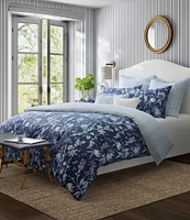 Laura Ashley Branch Toile Reversible Duvet Cover & Sham Bonus Set