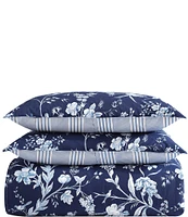 Laura Ashley Branch Toile Reversible Duvet Cover & Sham Bonus Set