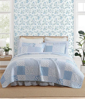 Laura Ashley Colleens Coastal Patchwork Mini Quilt Set