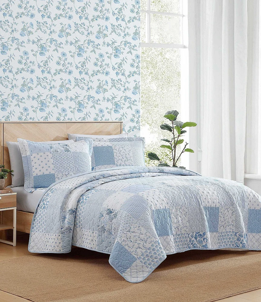 Laura Ashley Colleens Coastal Patchwork Mini Quilt Set