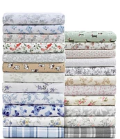 Laura Ashley Deer Dance Printed Cotton Flannel Sheet Set