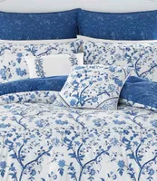 Laura Ashley Elise Chinoiserie Floral Printed Duvet Cover & Sham Bonus Set