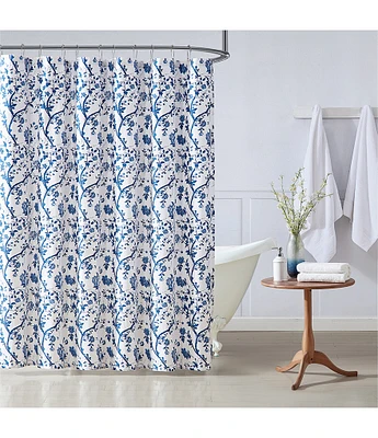 Laura Ashley Elise Floral Pattern Shower Curtain