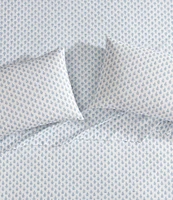 Laura Ashley Francesca Blue Percale Cotton Sheet Set