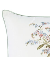 Laura Ashley Harper Embroidered Floral Square Pillow