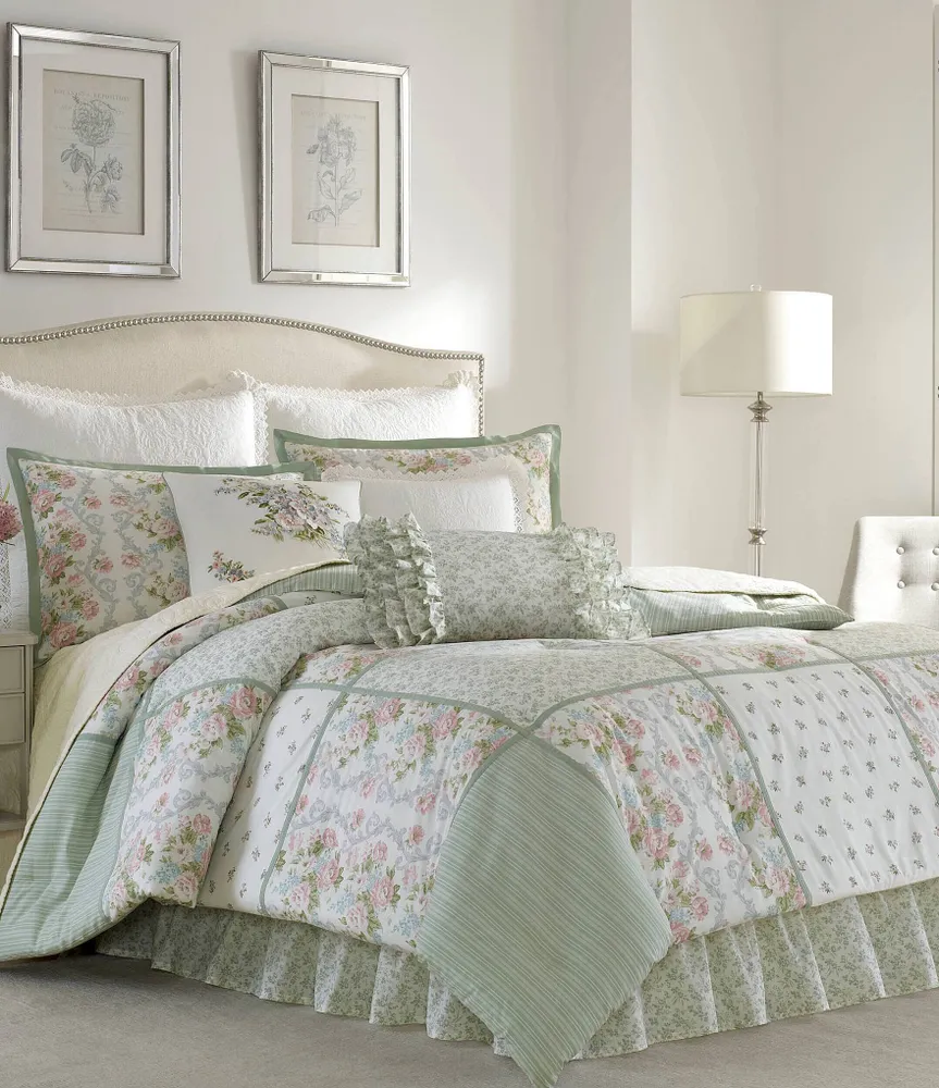 Laura Ashley Harper Floral Patchwork Comforter Set