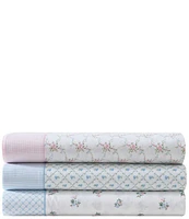 Laura Ashley Harperette Floral Printed Percale Cotton Sheet Set