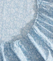 Laura Ashley Heirloom Ditzy Blue Cotton Percale Sheet Set