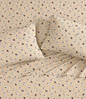 Laura Ashley Holiday Scottie Printed Cotton Flannel Sheet Set