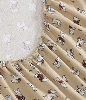 Laura Ashley Holiday Scottie Printed Cotton Flannel Sheet Set