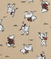 Laura Ashley Holiday Scottie Printed Cotton Flannel Sheet Set