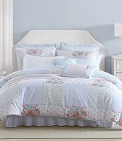 Laura Ashley Hope Floral Patchwork Comforter & Sham Bonus Set