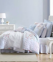 Laura Ashley Hope Floral Patchwork Comforter & Sham Bonus Set