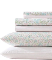 Laura Ashley Jaynie Mixed Print Cotton 6-Piece Sheet Set