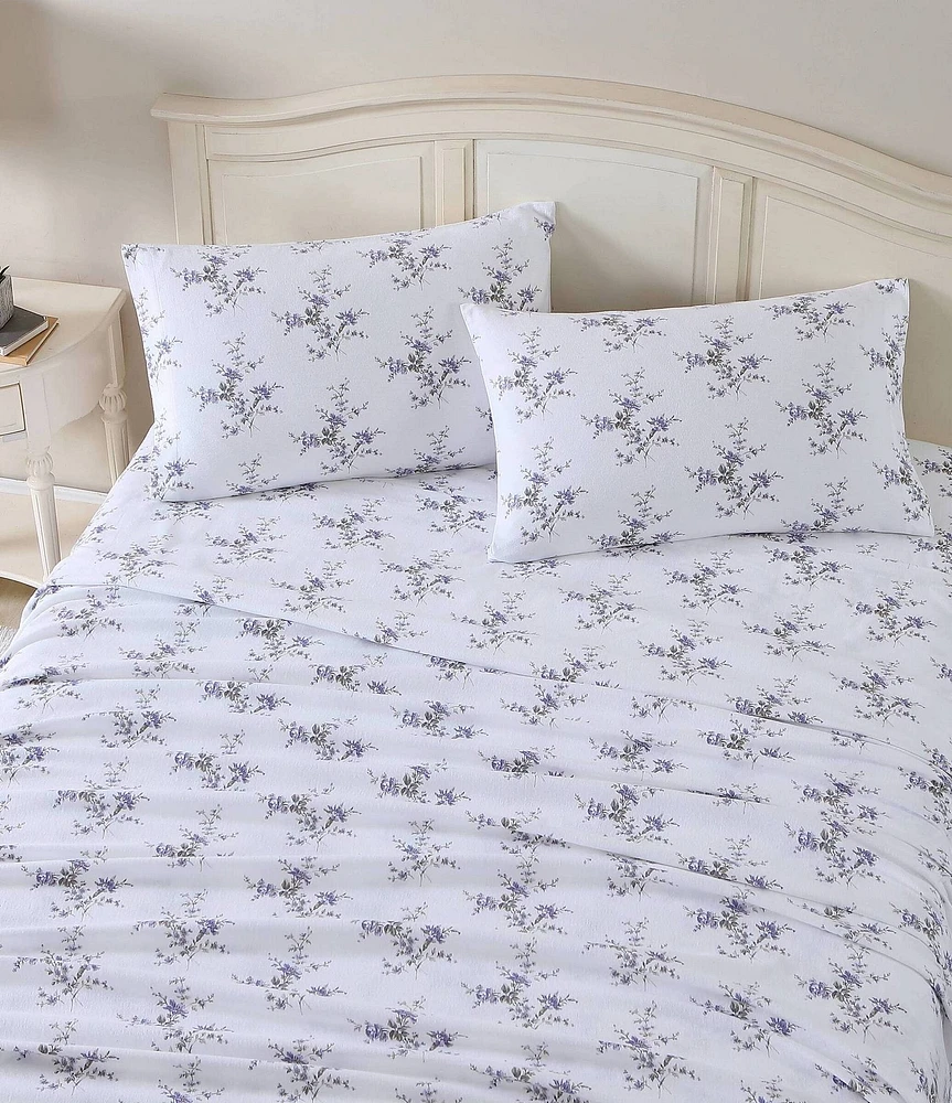Laura Ashley Jessika Floral Cotton Flannel Sheet Set