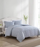 Laura Ashley Lorelei Indigo Sateen Duvet Cover Mini Set