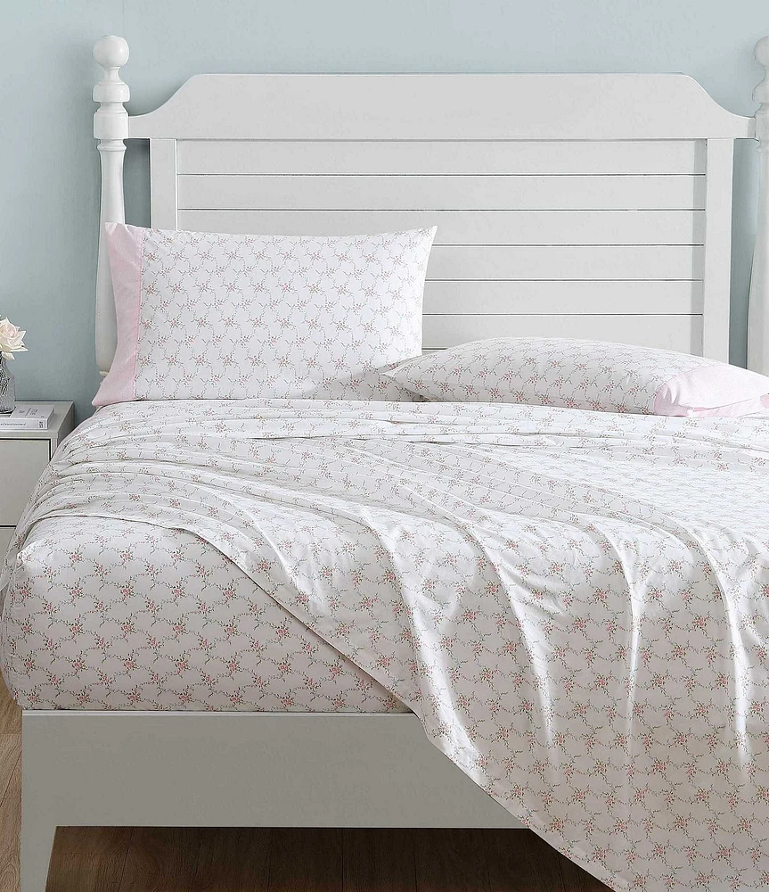 Laura Ashley Lynda Cotton Percale Sheet Set