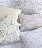 Laura Ashley Meadow Floral Blue 300-Thread Count Cotton Sateen Sheet Set