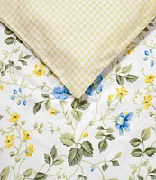 Laura Ashley Meadow Floral Blue Duvet Cover Mini Set