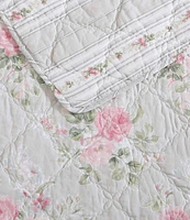 Laura Ashley Melany Pink Cotton Reversible Quilt Mini Set