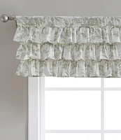 Laura Ashley Natalie Ruffled Floral Toile Pole Top Valance