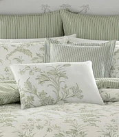 Laura Ashley Natalie Sage Floral Toile Duvet Cover & Sham Set