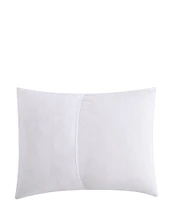 Laura Ashley Norah Solid Microfiber White Comforter Mini Set