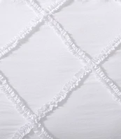 Laura Ashley Norah Solid Microfiber White Comforter Mini Set