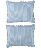 Laura Ashley Oxford Stripe Reversible Quilt Mini Set