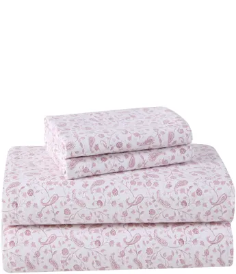 Laura Ashley Paisley Prance Flannel Sheet Set