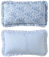 Laura Ashley Quartet Cashmere Blue Microfiber Quilt Mini Set