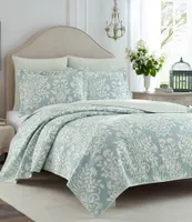 Laura Ashley Rowland Floral Damask Quilt Mini Set